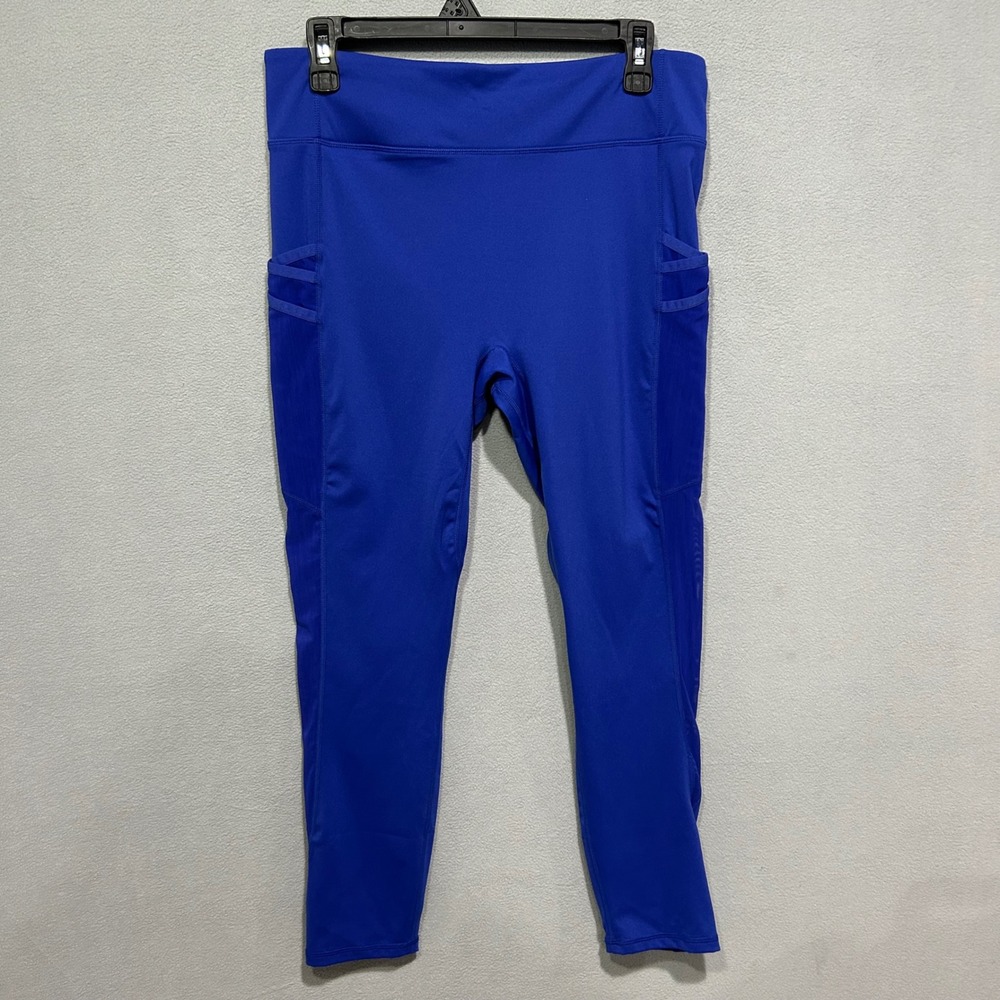 Fabletics Leggings Women XL Blue Motion 365 High Rise Mesh Pocket